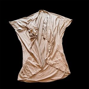 Y2K Splendid Anthropologie Tan waterfall short sleeve cardigan